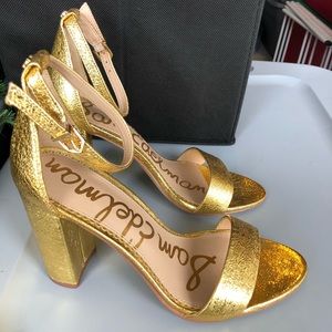 Sam Edelman Gold strappy heels